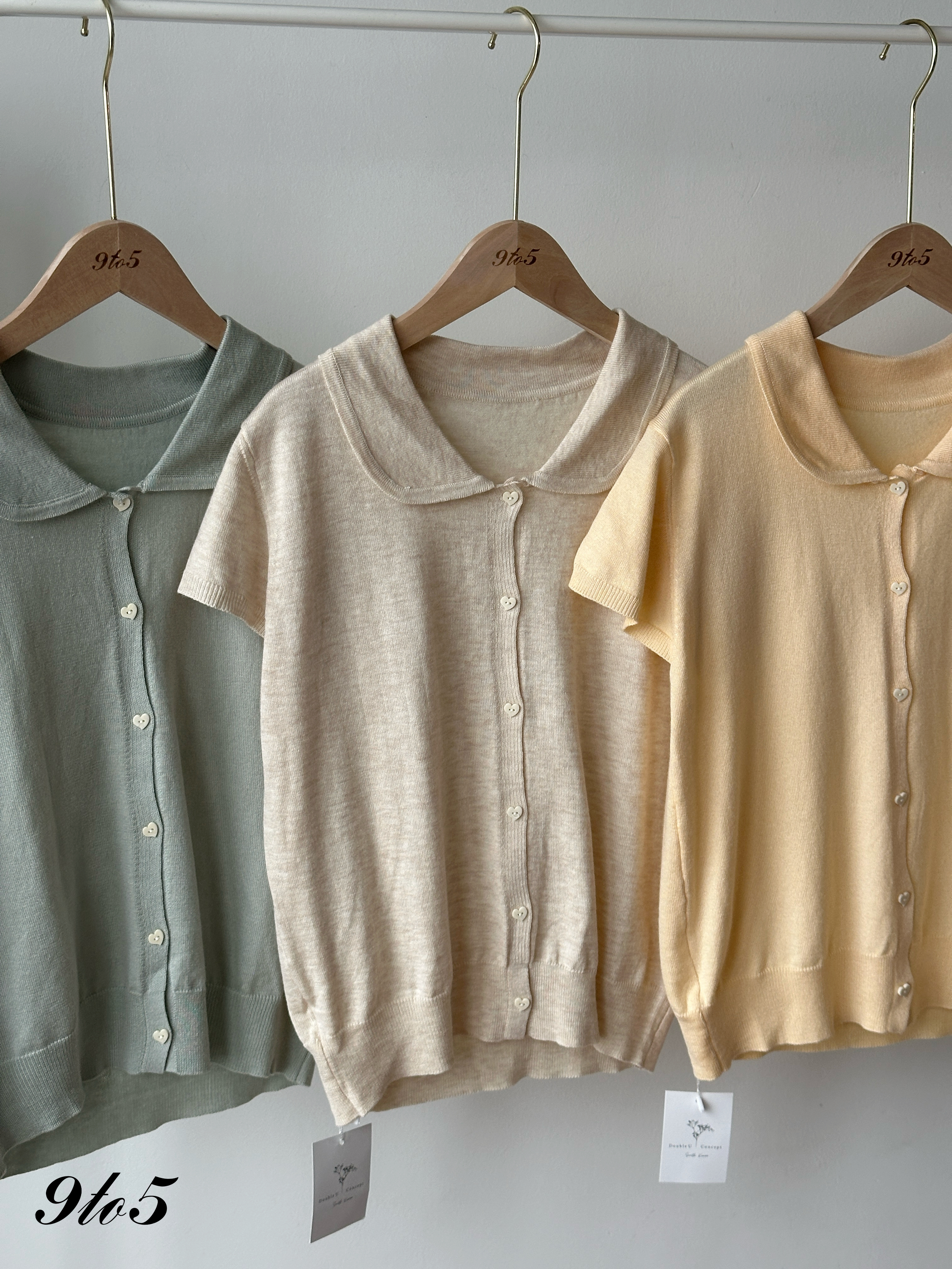 T4404 Peter Pan Collar Knit Top - 5 Colors 