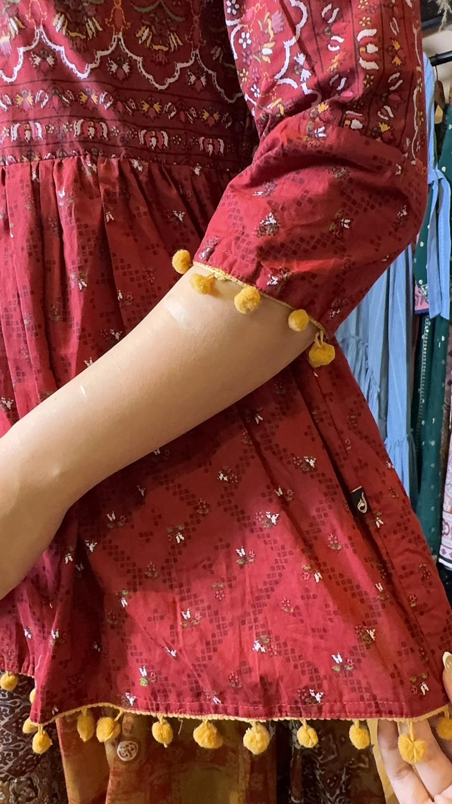 Wine Red 2-way Top/Outer 26.5" #1389