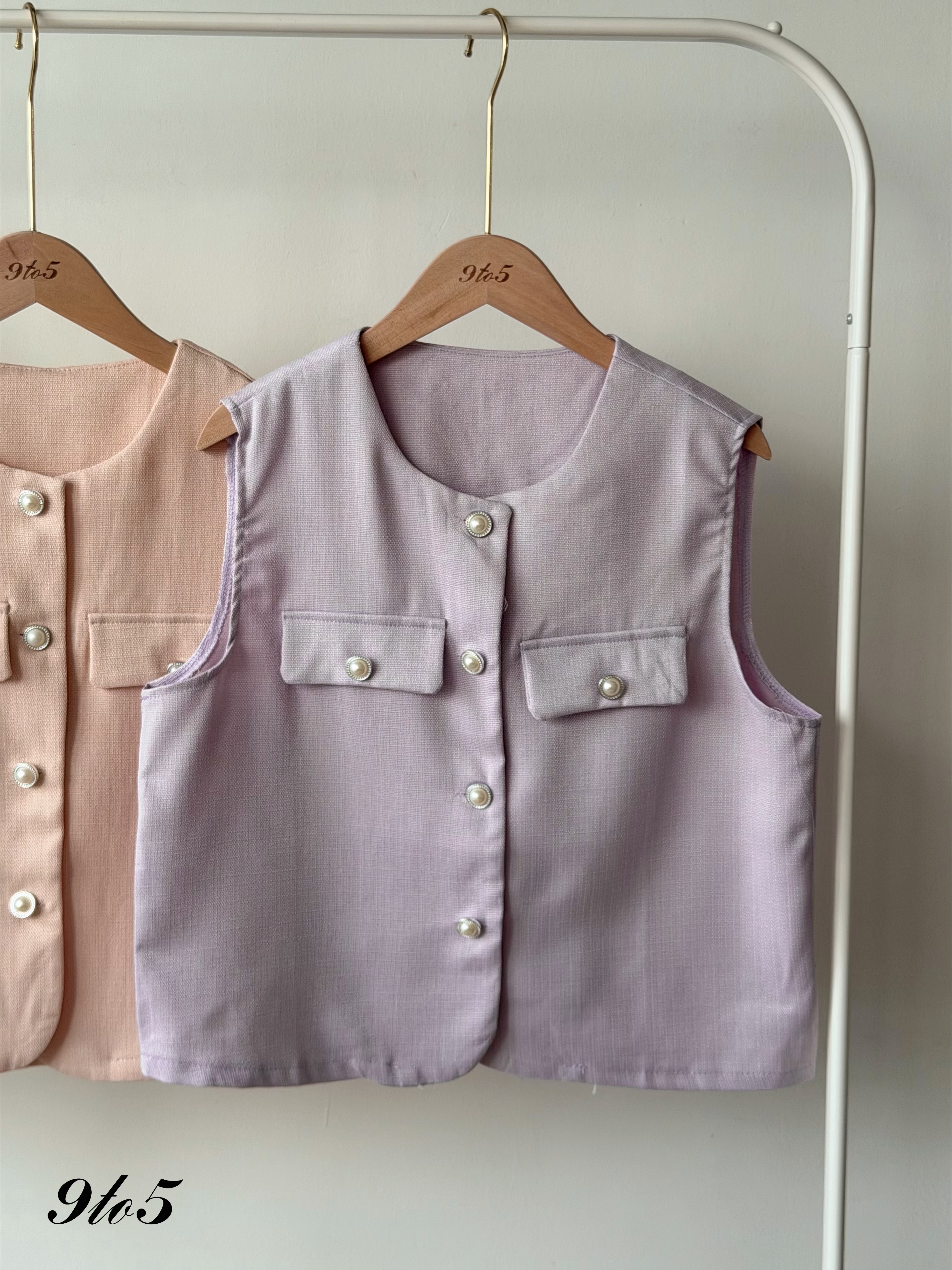 T4462 Sleeveless Tweed Top - 3 Colors 