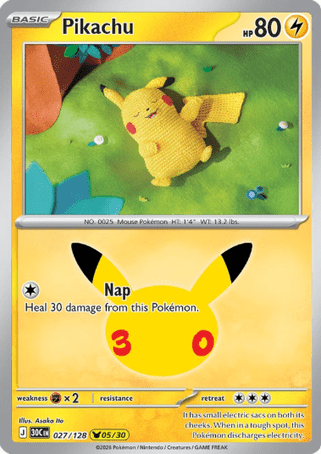 Pokemon TCG 30th Celebration - Pikachu Single Card 