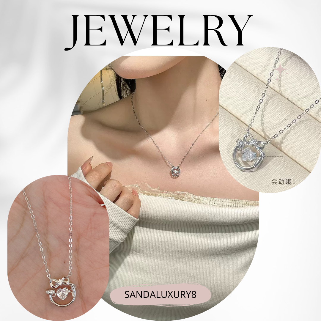 Silver Beating Heart Necklace Jewellery Collection