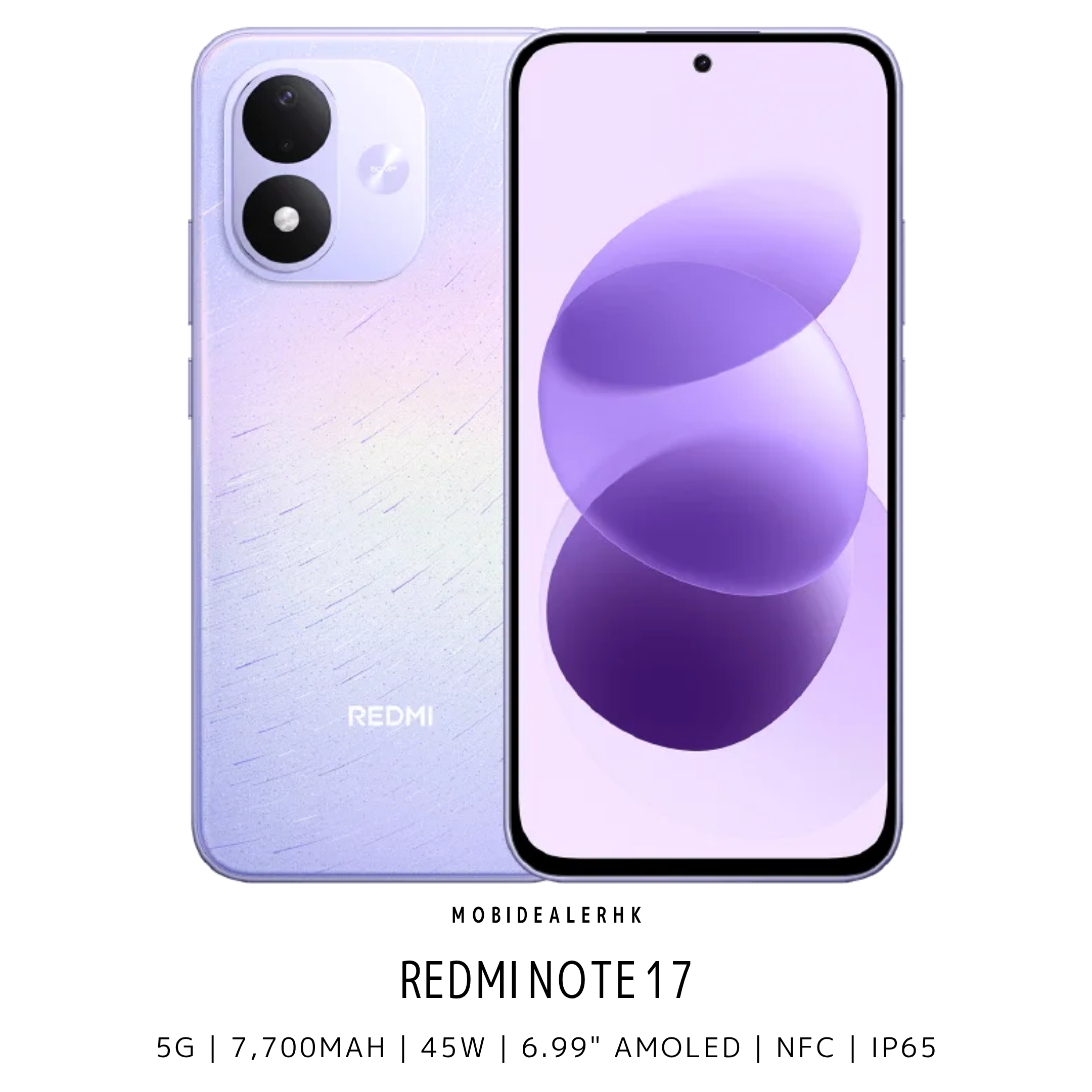Redmi Note 17 | 紅米 Note 17 | 5G | 智能手機 | 7700mAh大電量 | 45W快充 | 6.99"FHD+ AMOLED | IP65防水