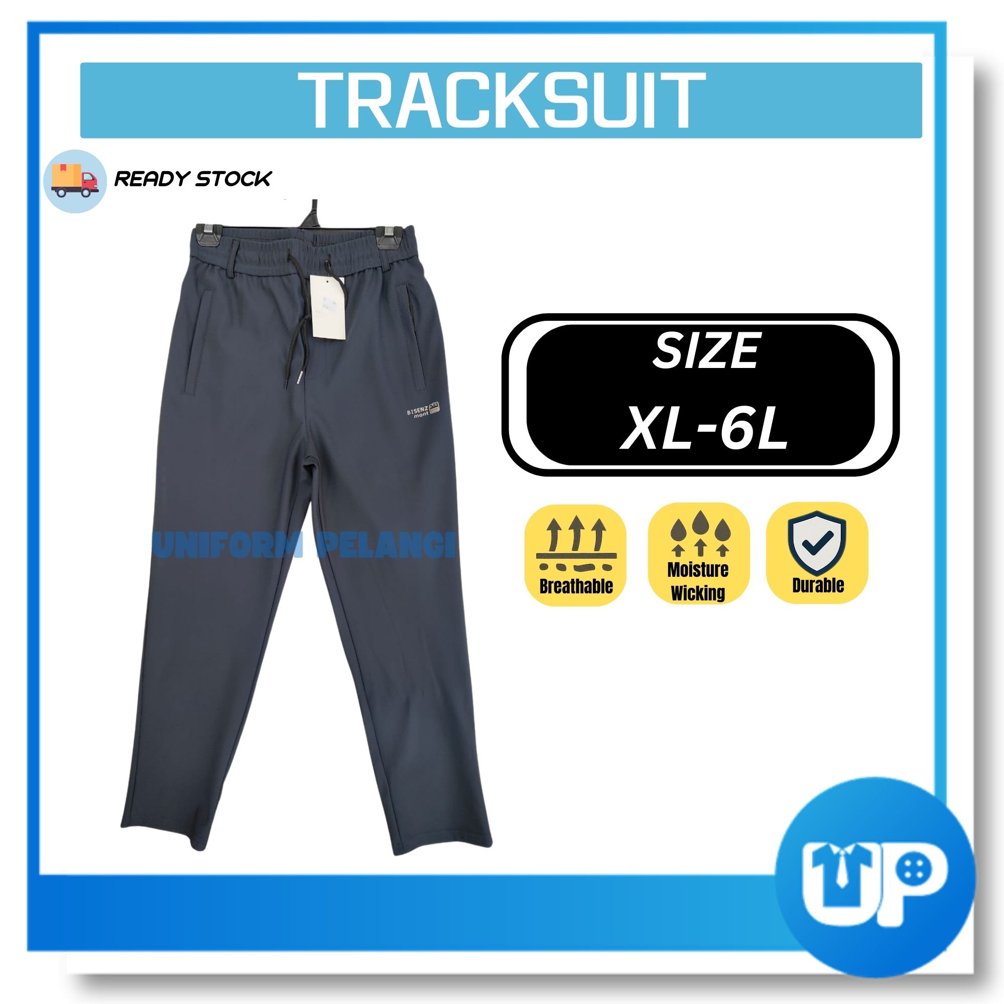 Tracksuit Bottom / Seluar Sukan Hitam Adult Dewasa Seluar Tracksuit