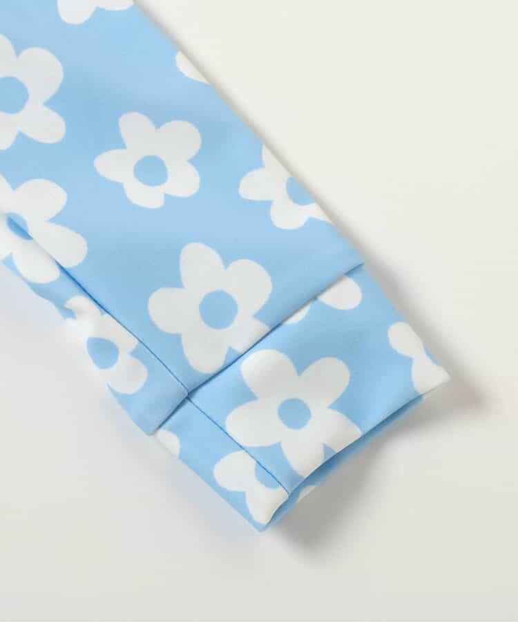 🇯🇵預訂 日本直送🇯🇵BREEZE兩色圖案滿印荷葉邊長袖連身泳衣