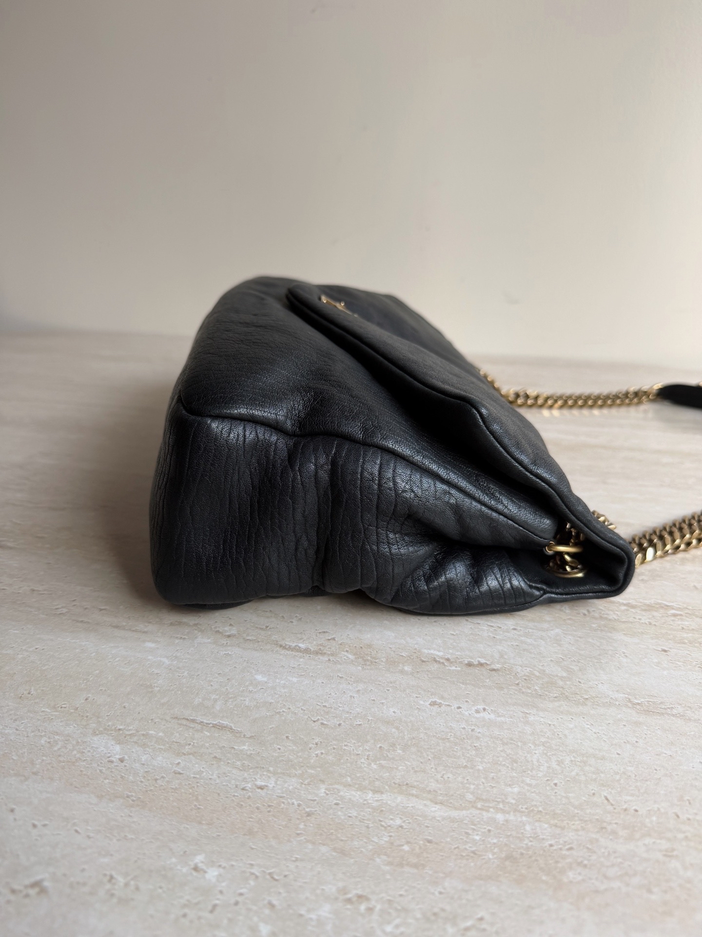 【預訂貨品】YSL黑色Calypso郵差包