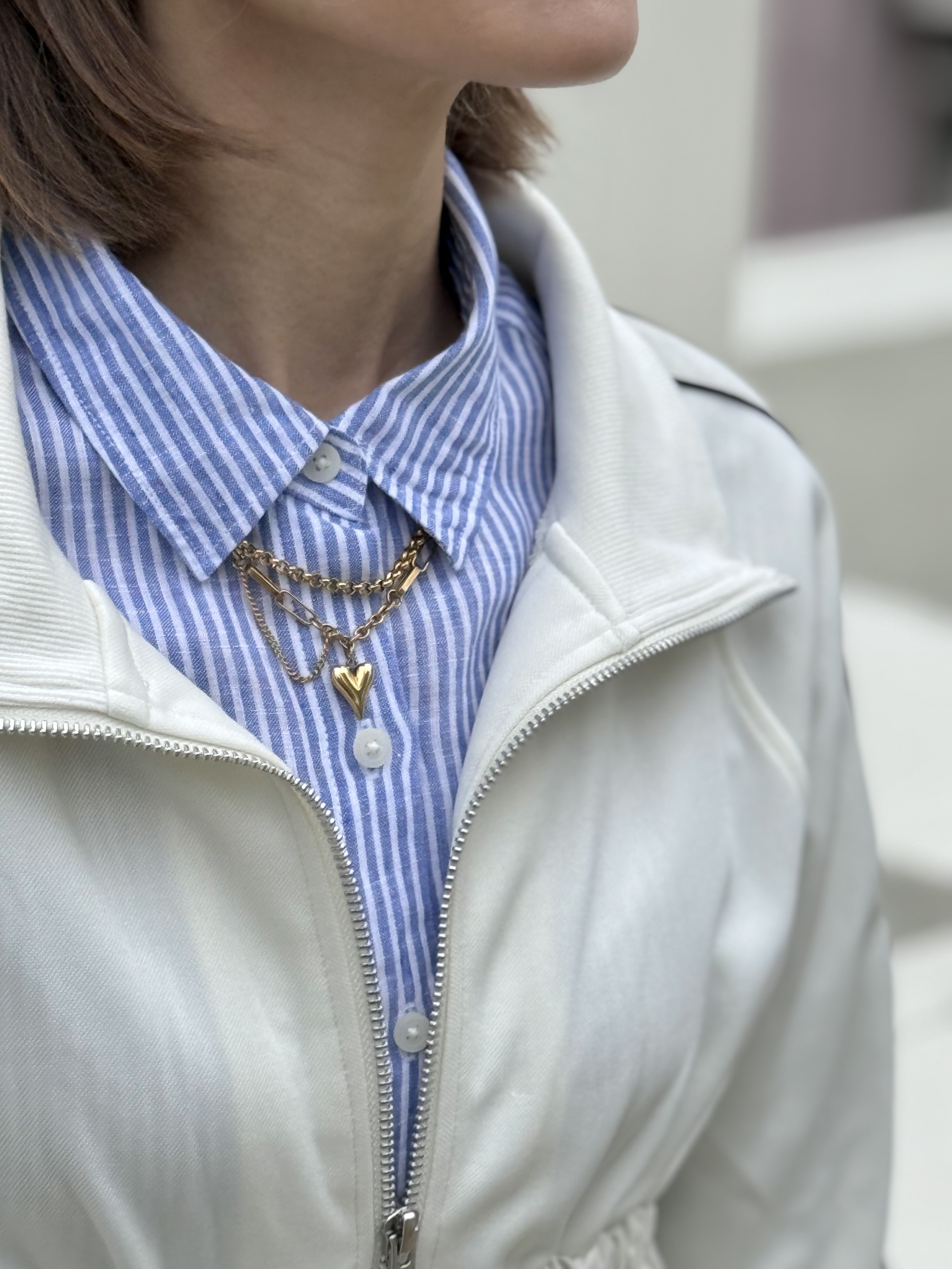 Gold heart stainless necklace