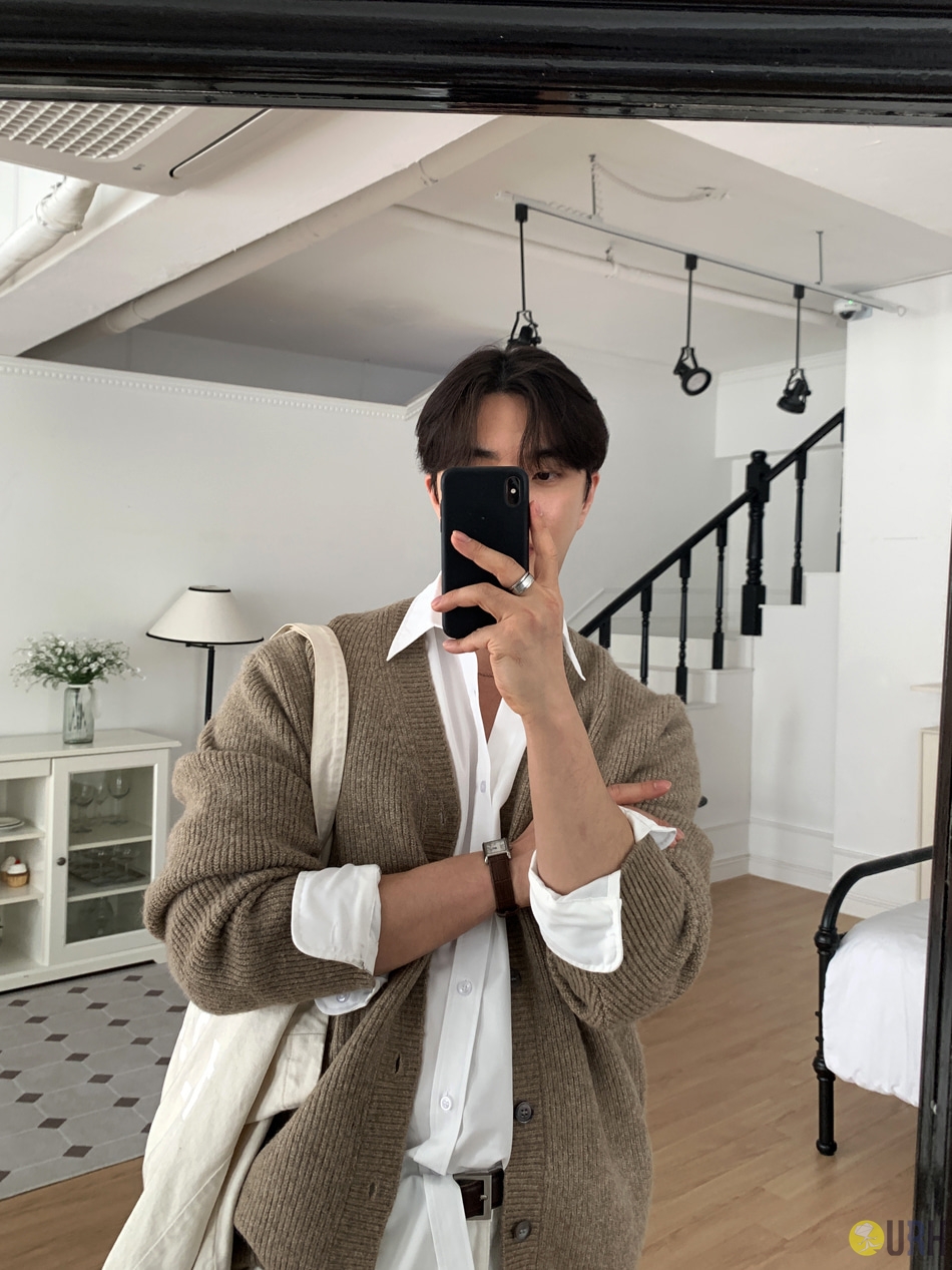 【100%保證韓國直送】極致柔軟仿羊絨立體織紋 V 領針織外套 Cardigan [9 color] RL114776