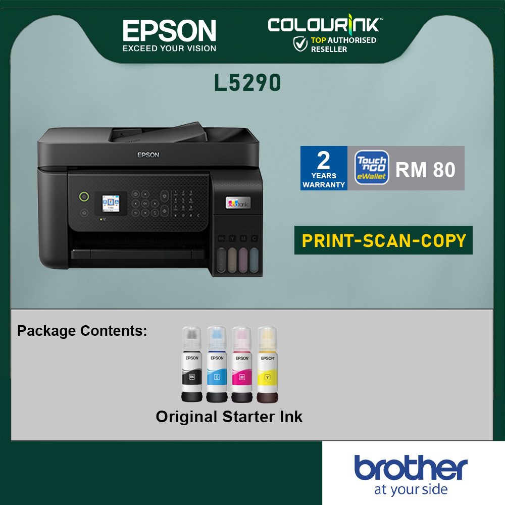 Epson EcoTank L5290 L5590 A4 Wi-Fi All-in-One Print Scan Copy Fax Refill Ink Tank Printer with ADF Scanner T920DW