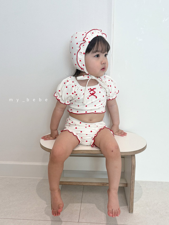 🇰🇷mybebe 泳衣+帽