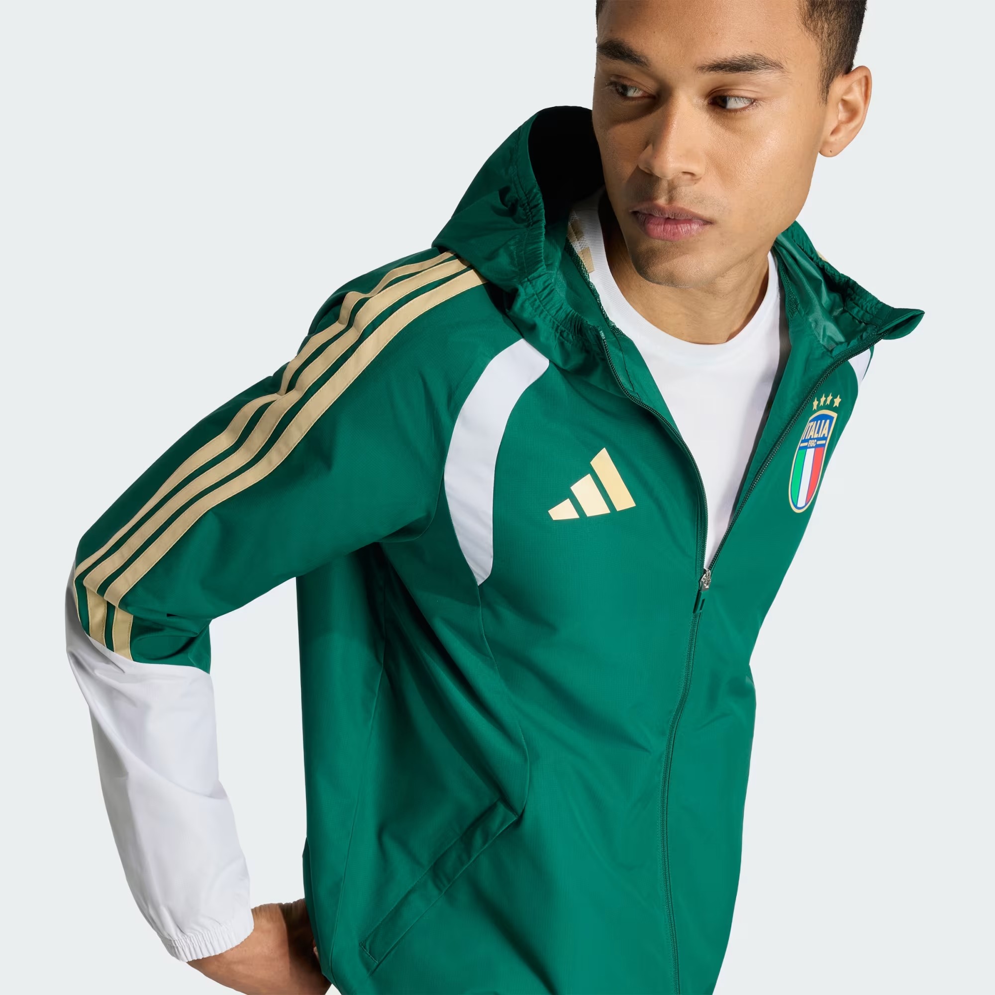 🇮🇹 藍軍全天候守護 Adidas Italy 意大利 2025-26 Tiro All-Weather 防風防水外套 JZ9361 (可加印球員版贊助)