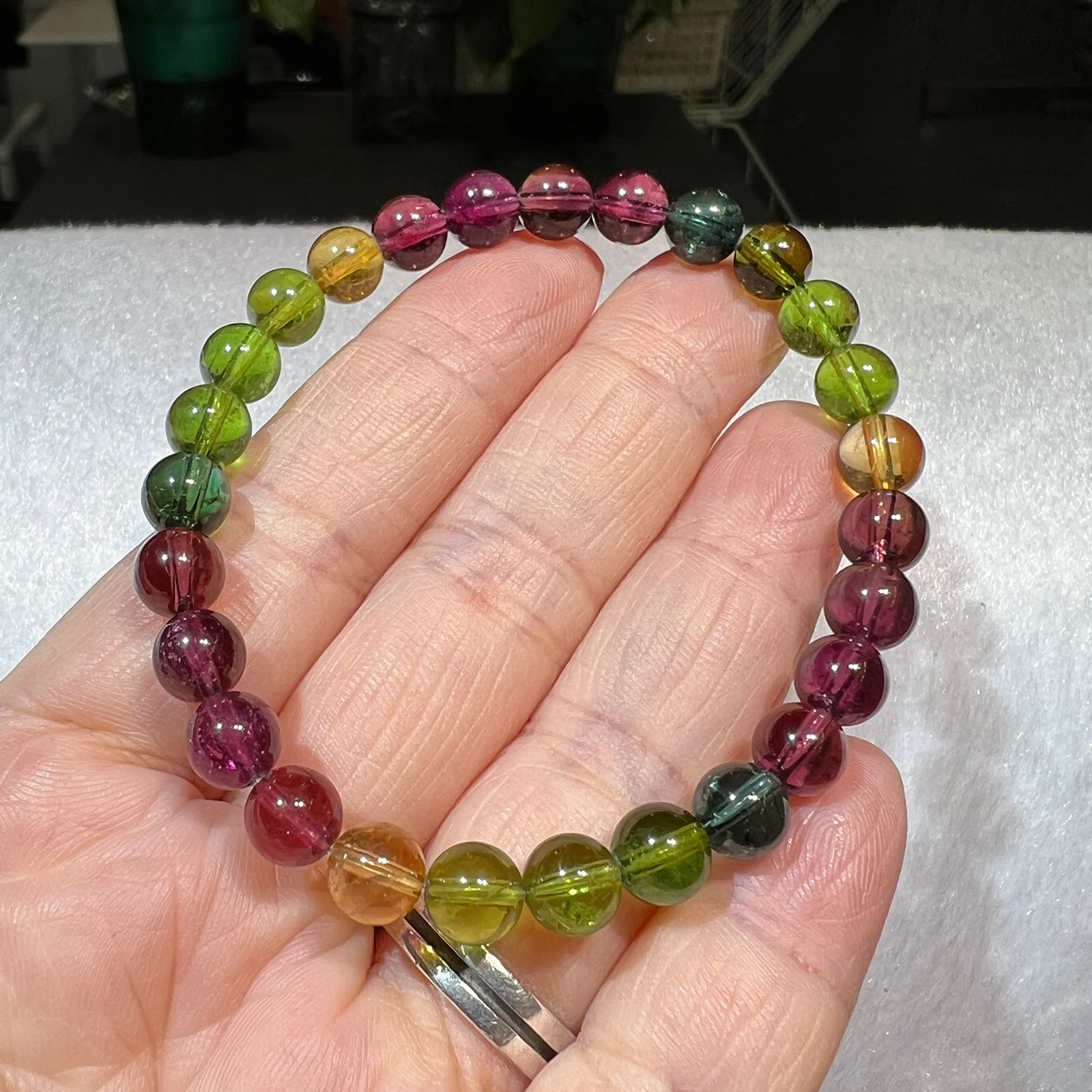 高品✨糖果碧璽手串 7mm+/- #CA0094
