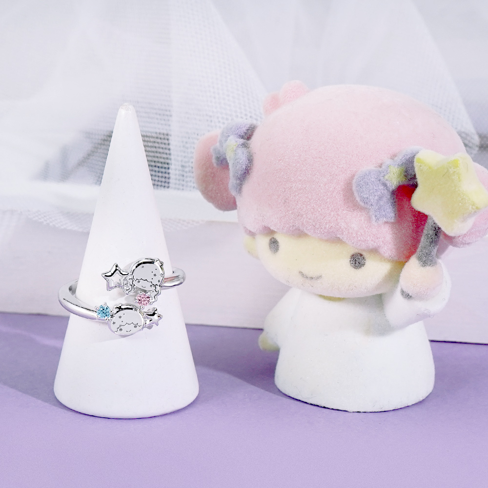 📦訂購 台灣限定 STORY 故事銀飾 X 三麗鷗 Sanrio Little Twin Stars 50th星舞系列 雙子星晶鑽純銀戒指