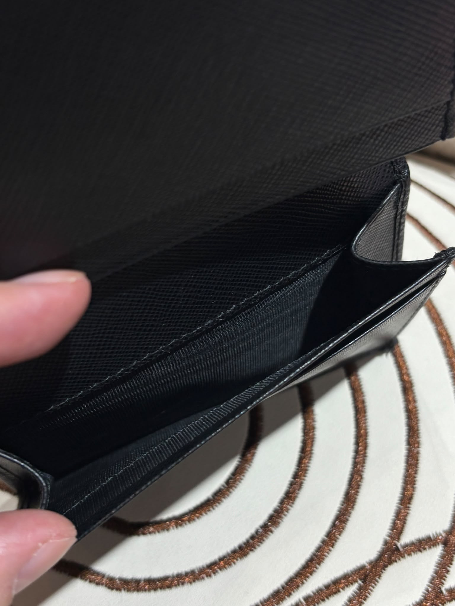 Prada Card Holder Calfskin So Black 100%Authentic, 98%New 