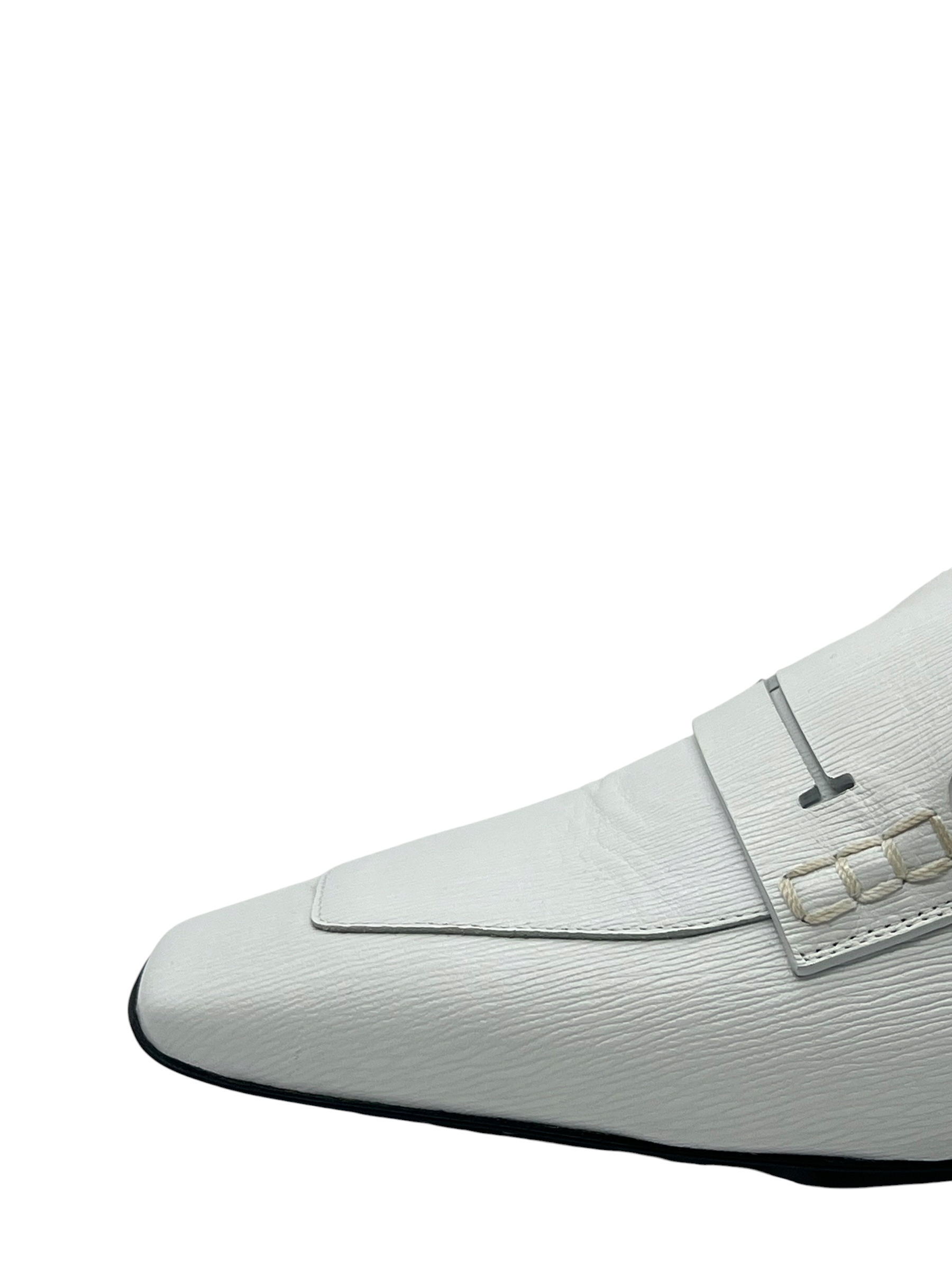 Pre-Owned HERMÉS Eloge Mules Chèvre Liegee Blanc / Product Code: 26052006