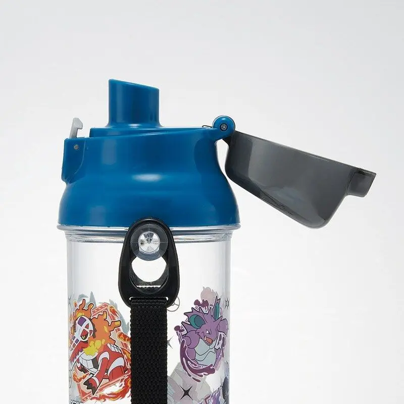 現貨🌸日本直送 |Skater Pokemon 比卡超/寵物小精靈兒童透明塑膠直飲便攜式背帶水樽/水壺 [480ml]