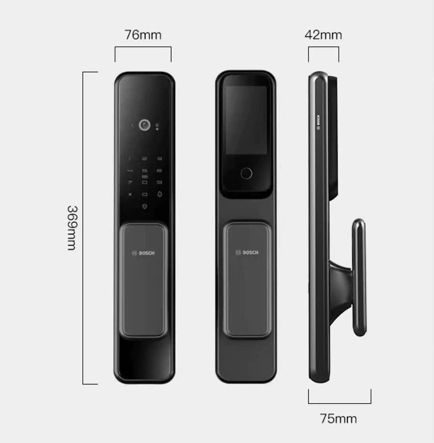 Bosch EL600VF 智精系列 智能電子門鎖 兩色 (納米黑 / 墨岩灰) (面容識別) (送原廠安裝）