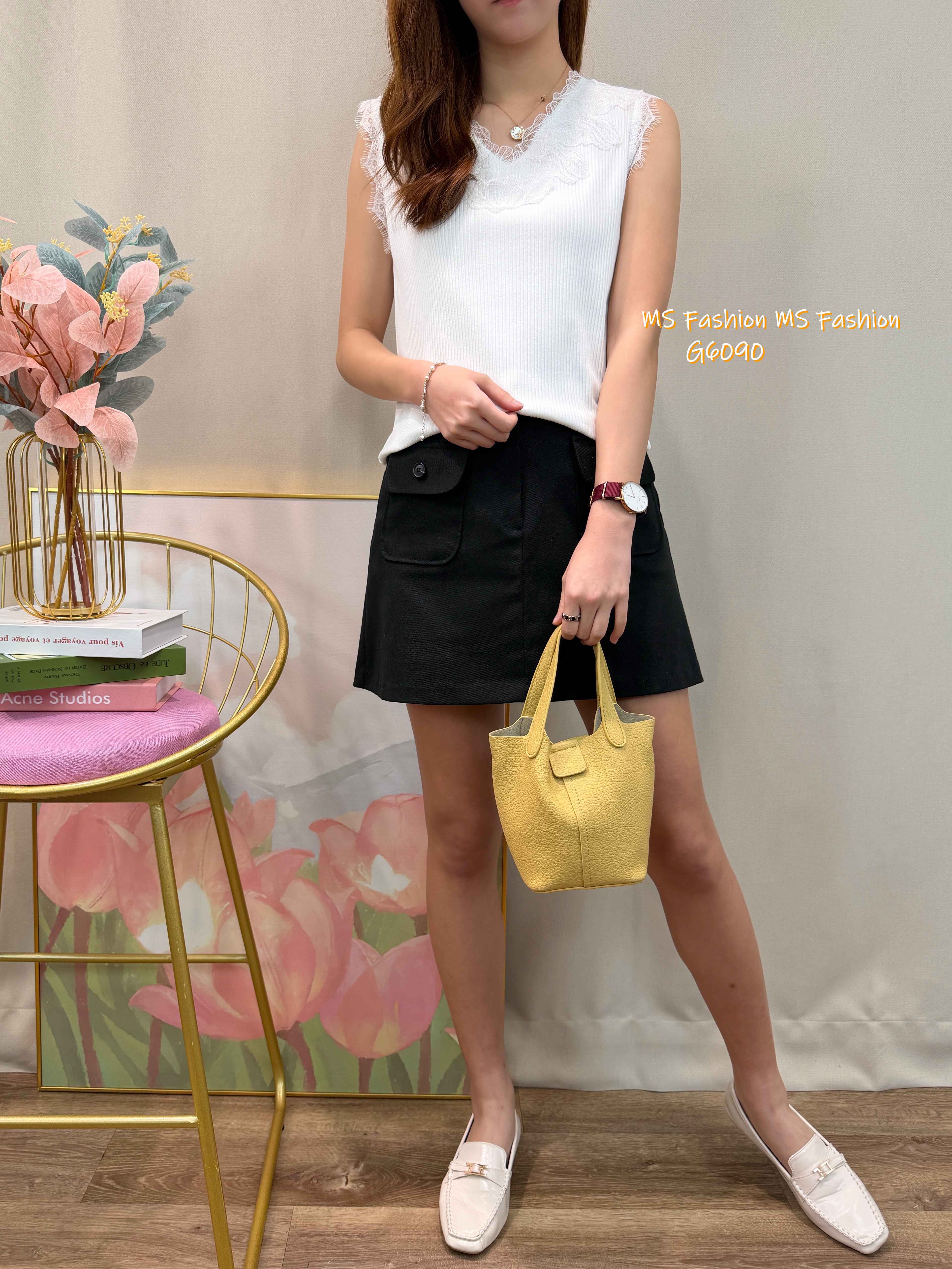 G6090 韓國🇰🇷V領lace背心