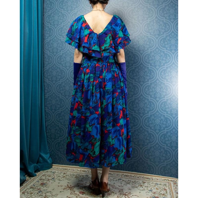 Algo Ettes Made in 1980s Garden Party Dress (MU104-20)