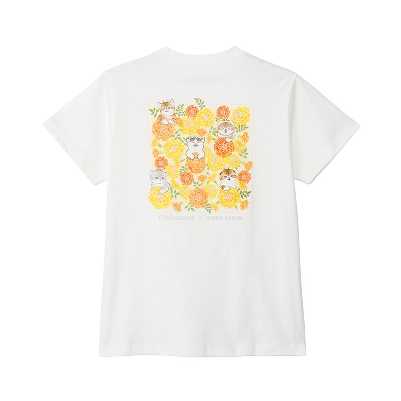 🌸 【預訂】mofusand×日比谷花壇 新品-Tee(白色)