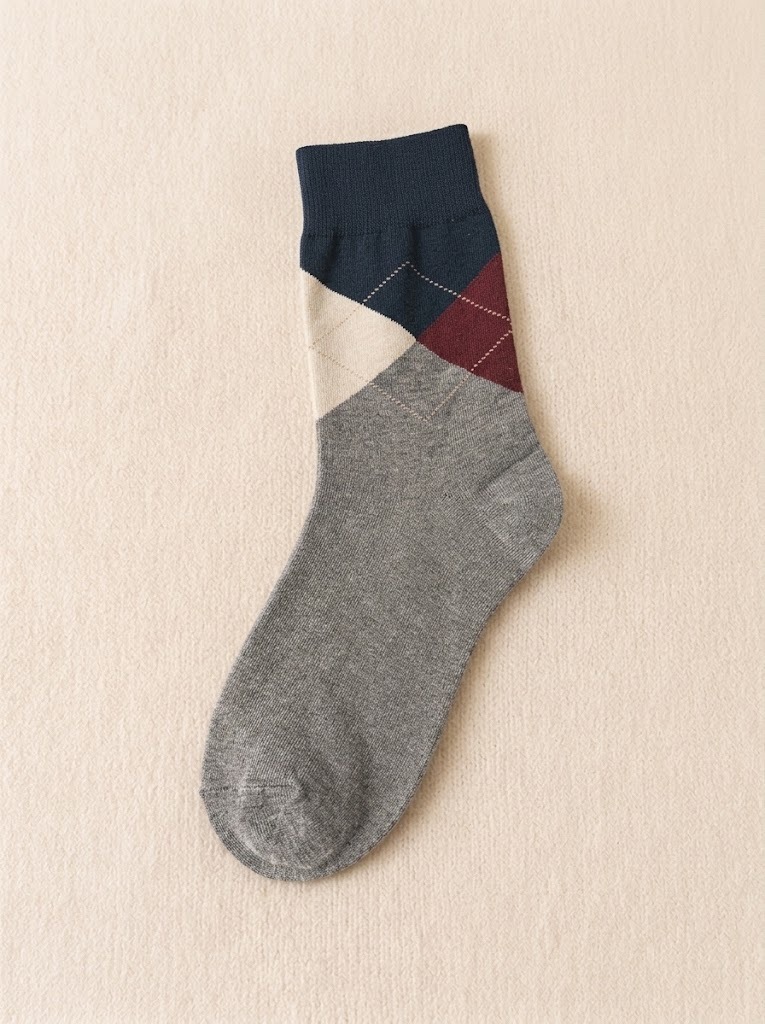 Korean Heritage Argyle Men's Mid Crew socks