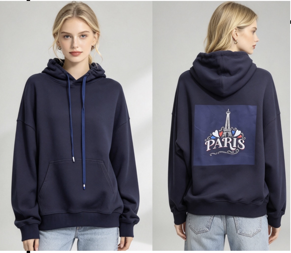 ［訂購］A021 Eiffel Heart Paris Hoodie