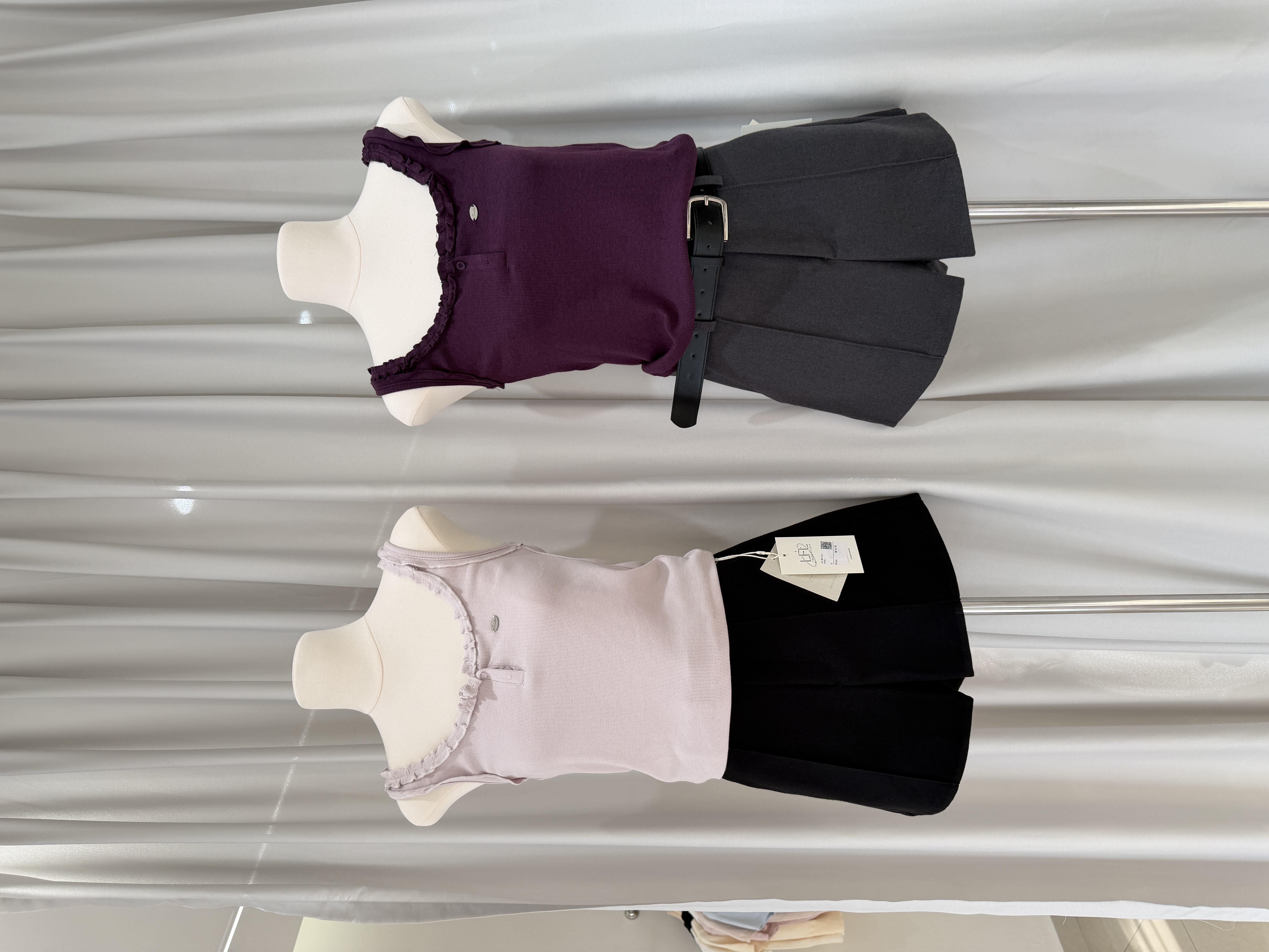 6589 爆款木耳边针织背心