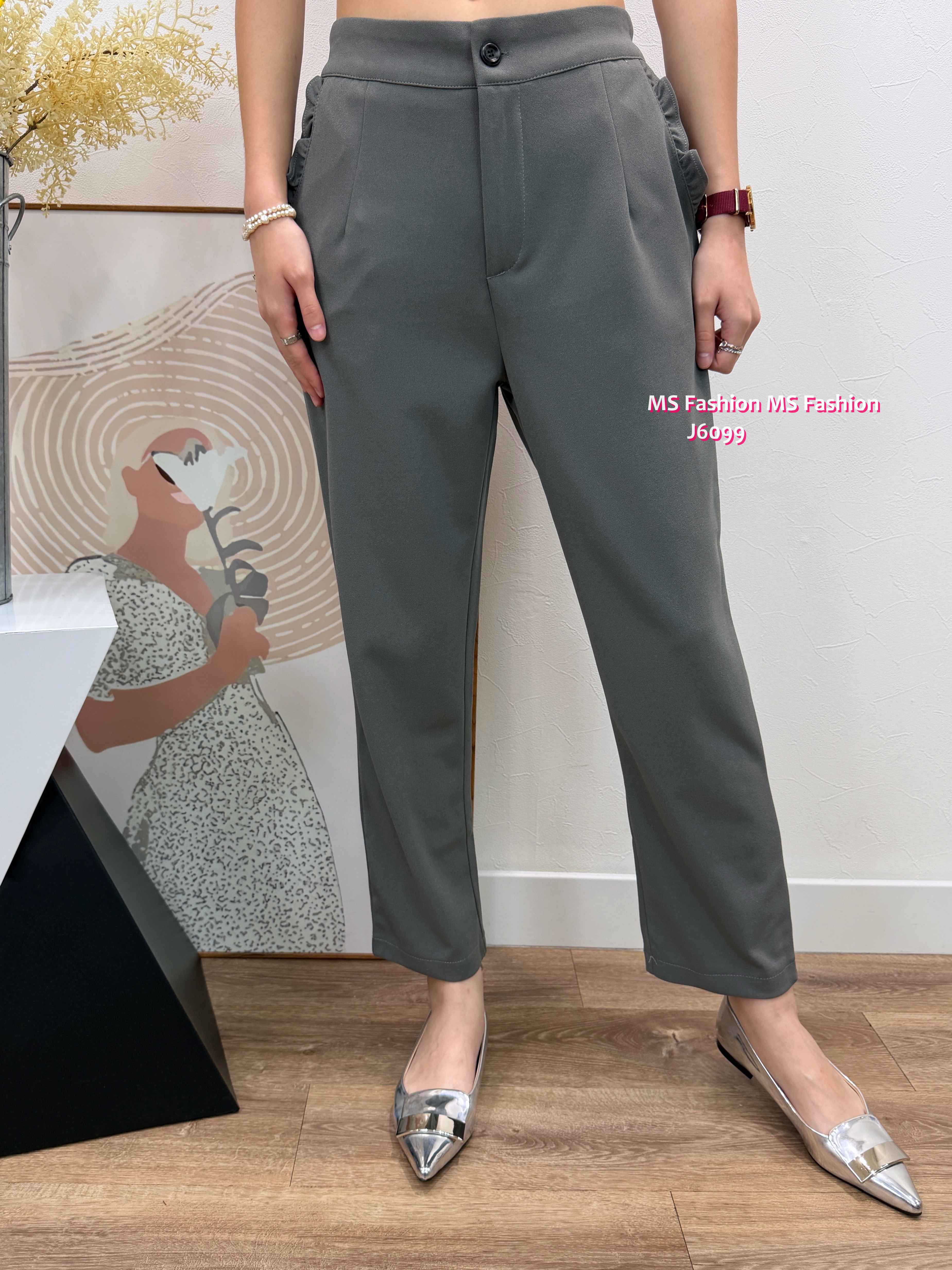 J6099 ruffle袋小修腳西褲