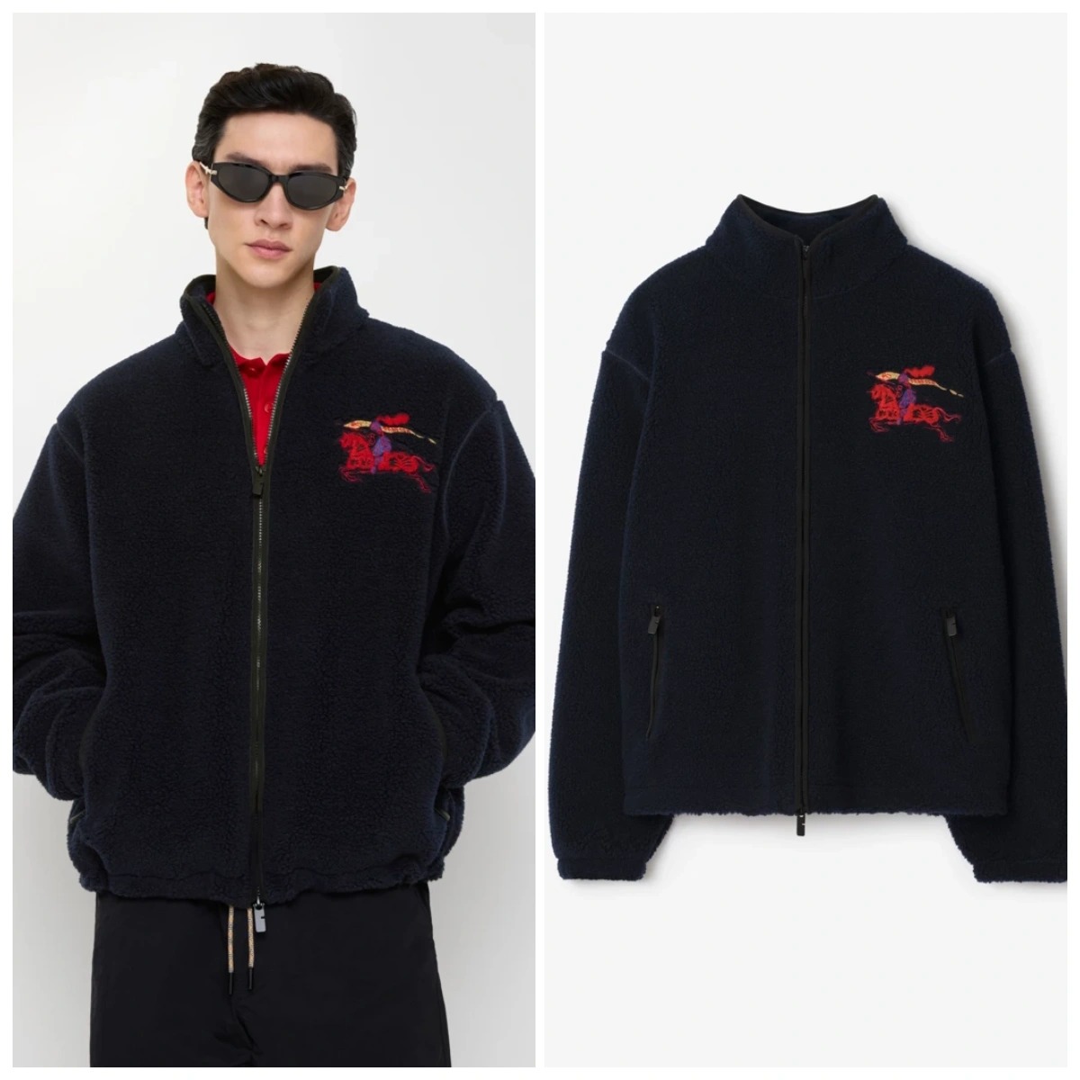 【頂級原單】Burberry  馬年限定搖粒絨羊毛拉鍊外套