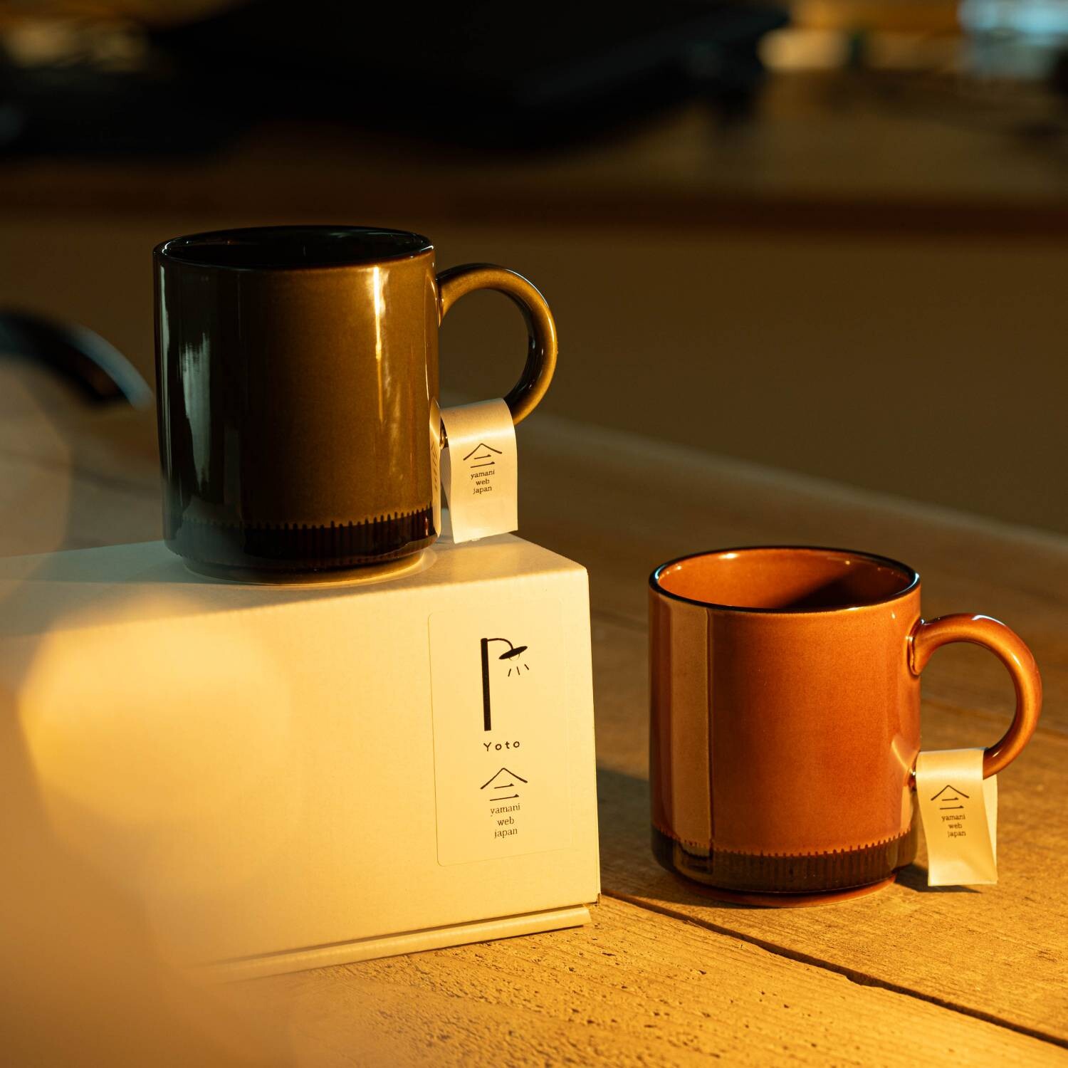 【日本製】美濃燒陶瓷Yoto 馬克杯對杯套裝 (附禮盒)
