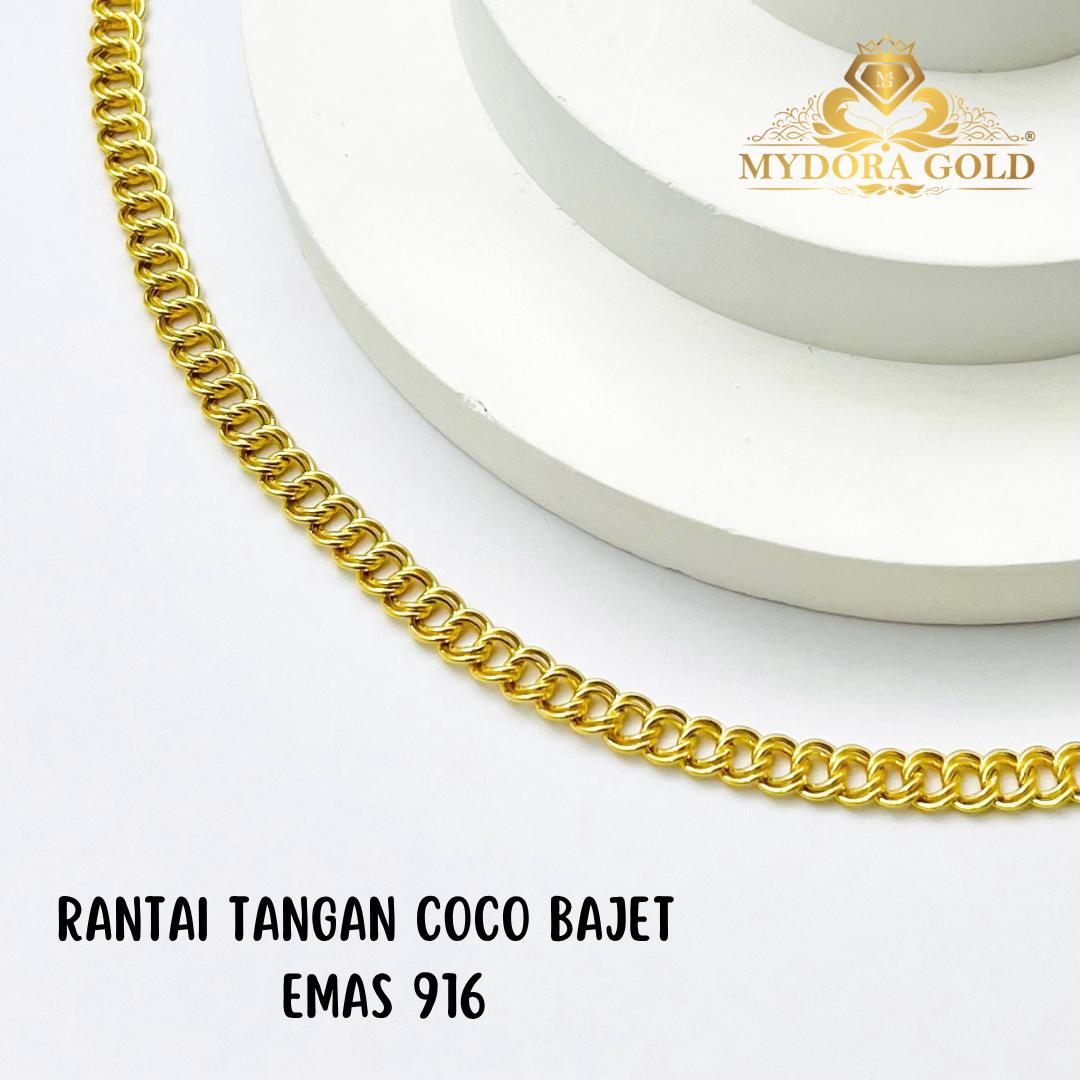 MYDORA Rantai Tangan Coco Bajet (2g-3g +/-) | Emas 916/22K