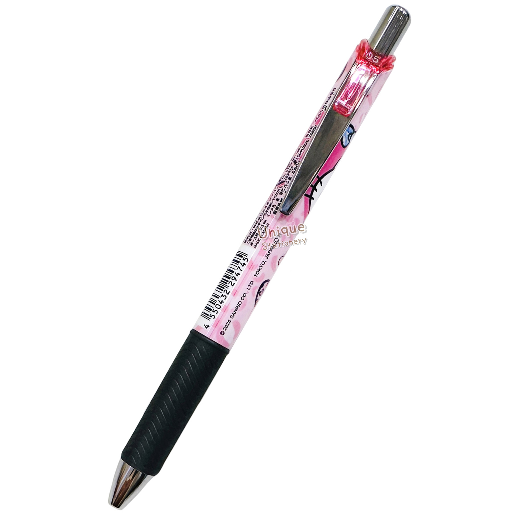 現貨｜Sanrio Hello Kitty 日本製 Pentel EnerGel 0.5mm 黑色 啫喱筆 (229474)