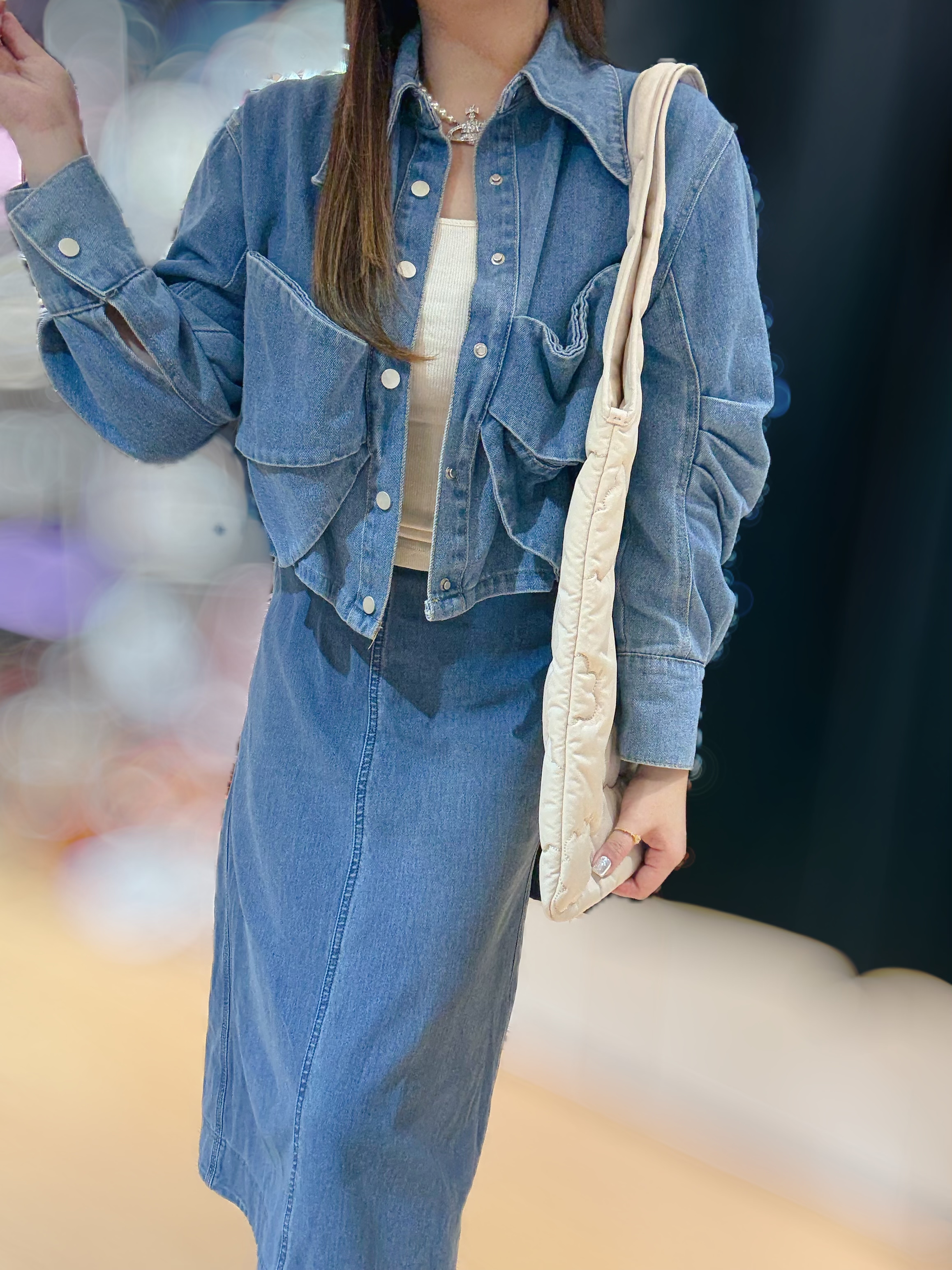 Coach loop flat tote beige