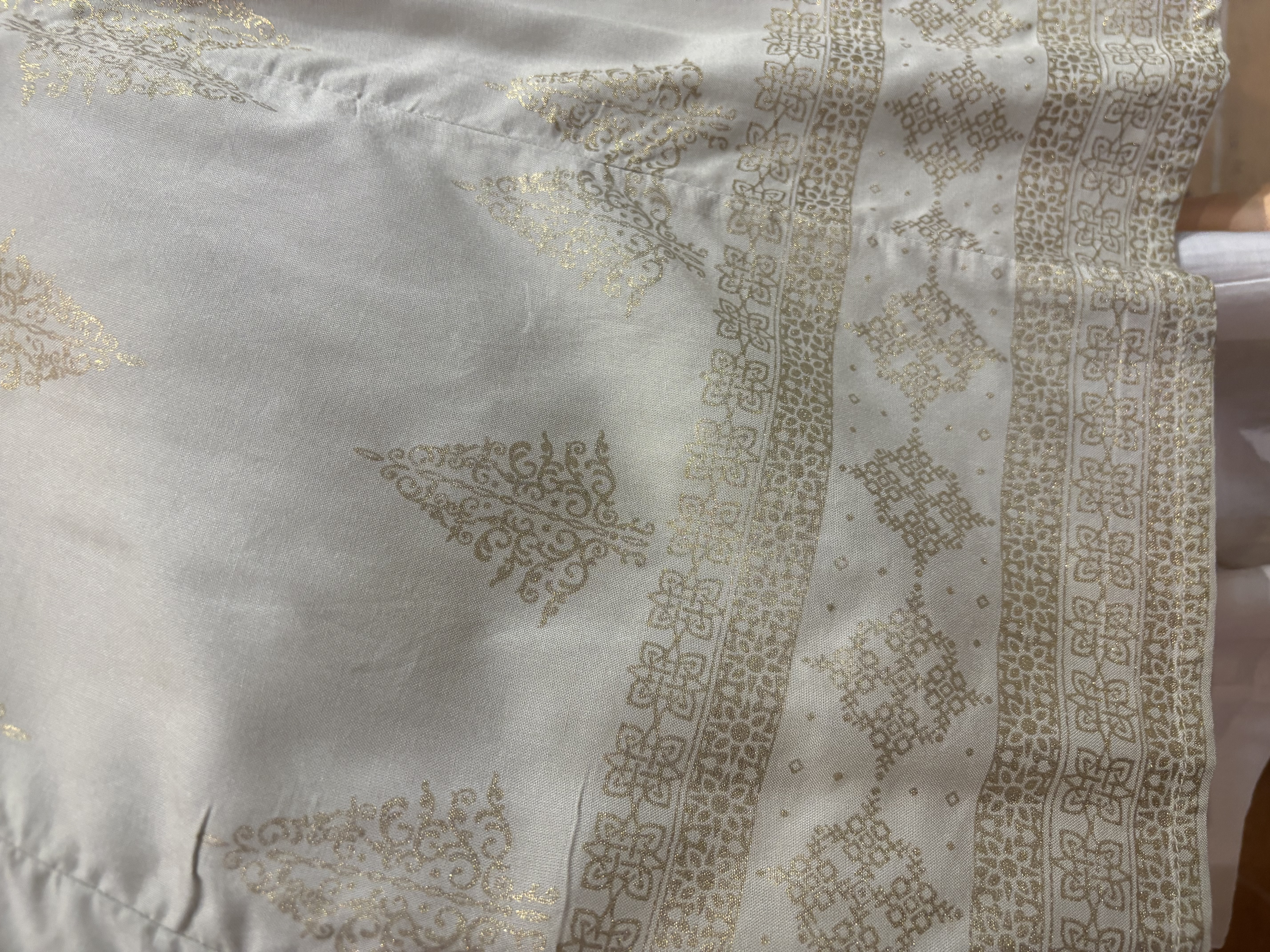 White with Gold lining Skirt #1445