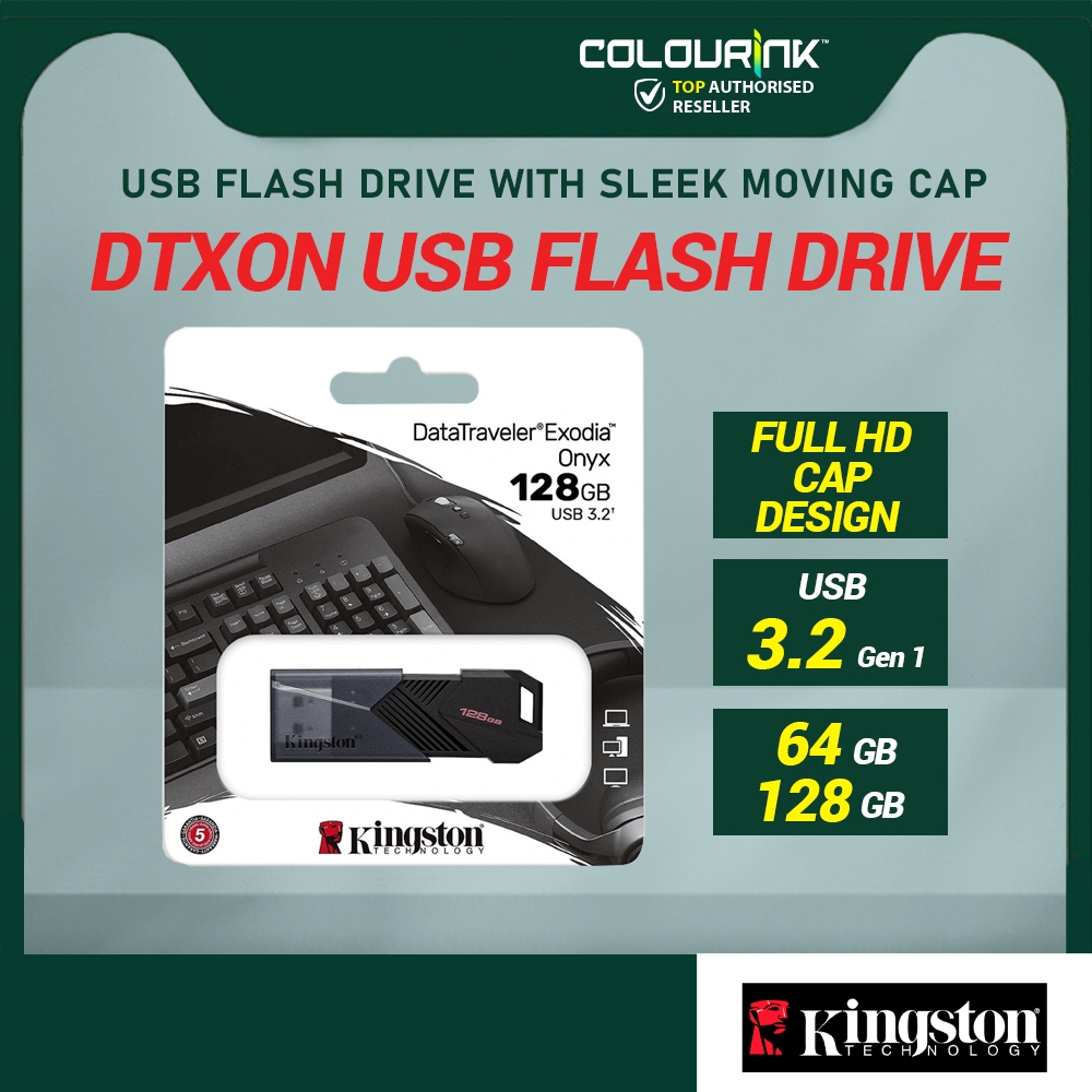 Kingston DataTraveler Exodia Onyx USB Flash Drive USB 3.2 Gen 1(64GB/128GB)