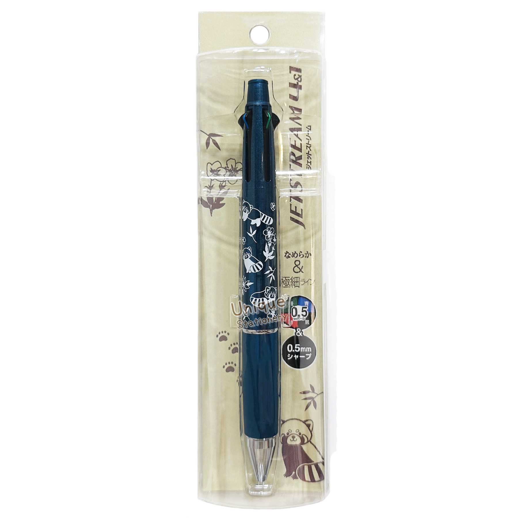 現貨｜小熊貓 Red Panda 日本製 uni Jetstream 4&1 多功能 5用筆 0.5mm 4色原子筆 + 0.5mm 鉛芯筆 (653106)