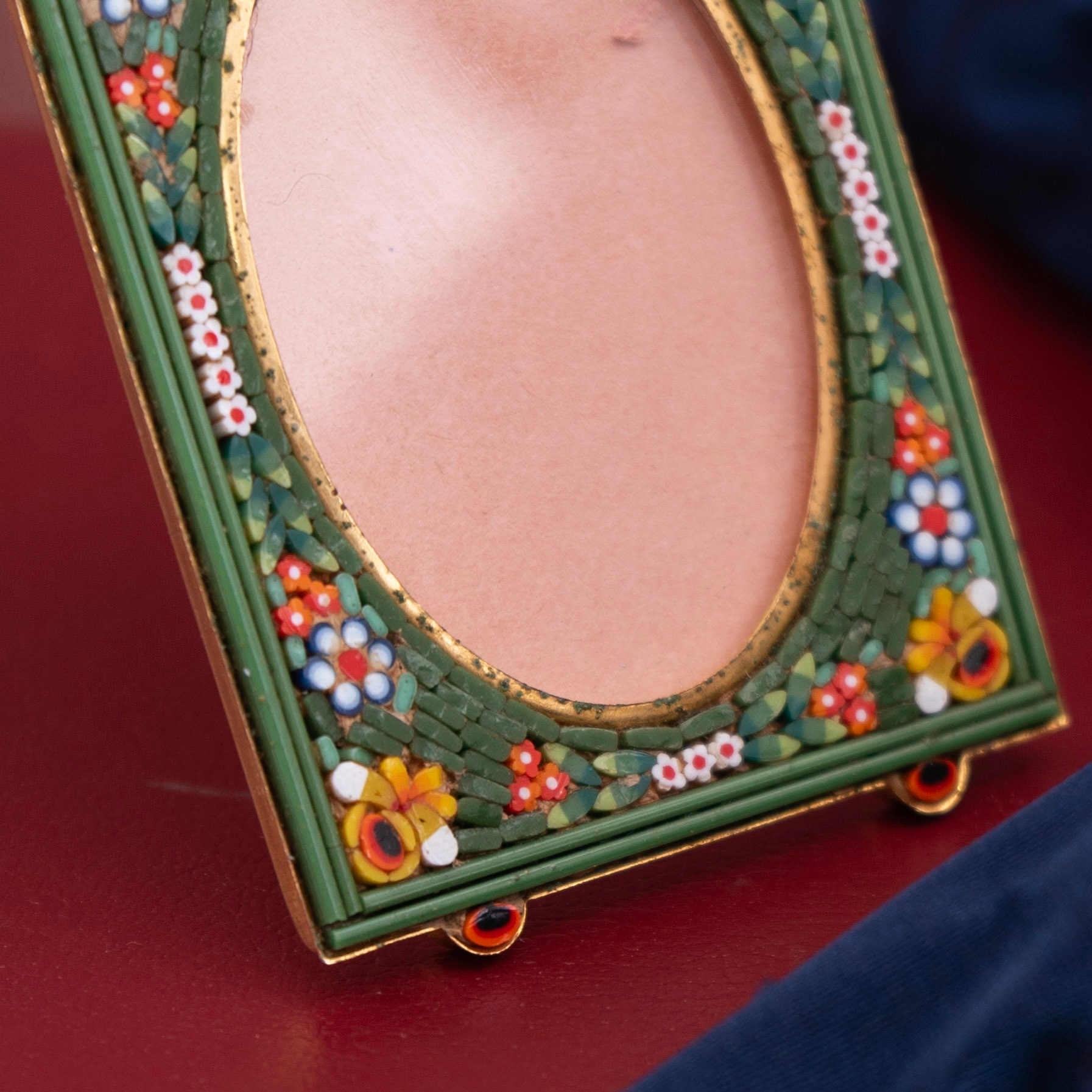 Vintage Italian Handcrafted Murano Glass Mosaic Small Mosaic Frame (MZ010)