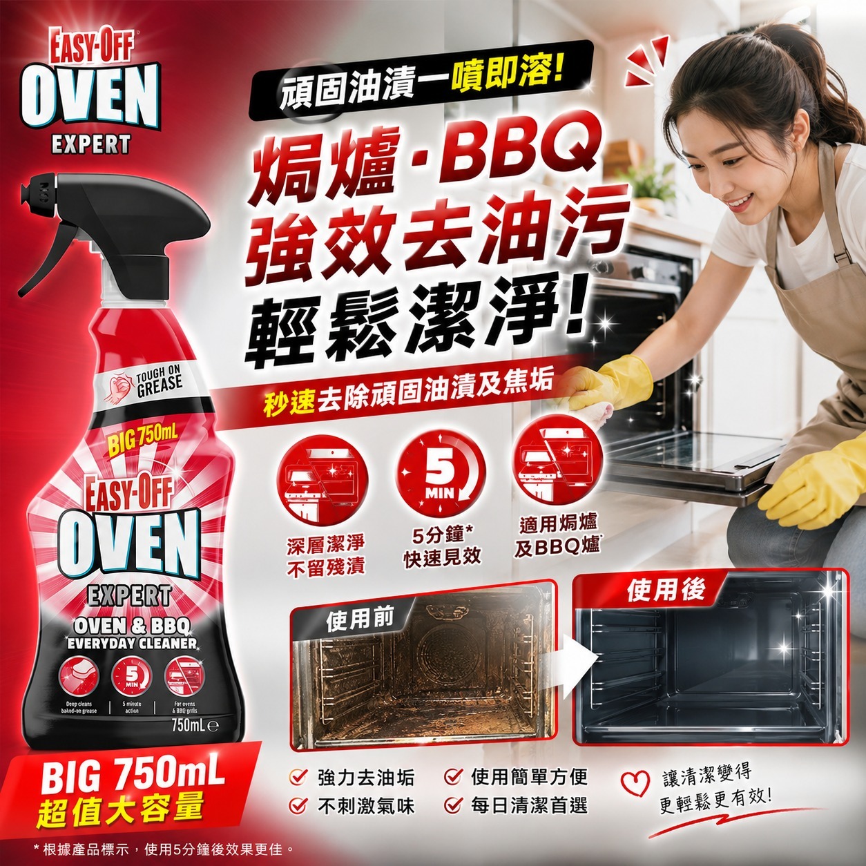   【預訂】Easy Off 焗爐即溶油污噴霧 750ml