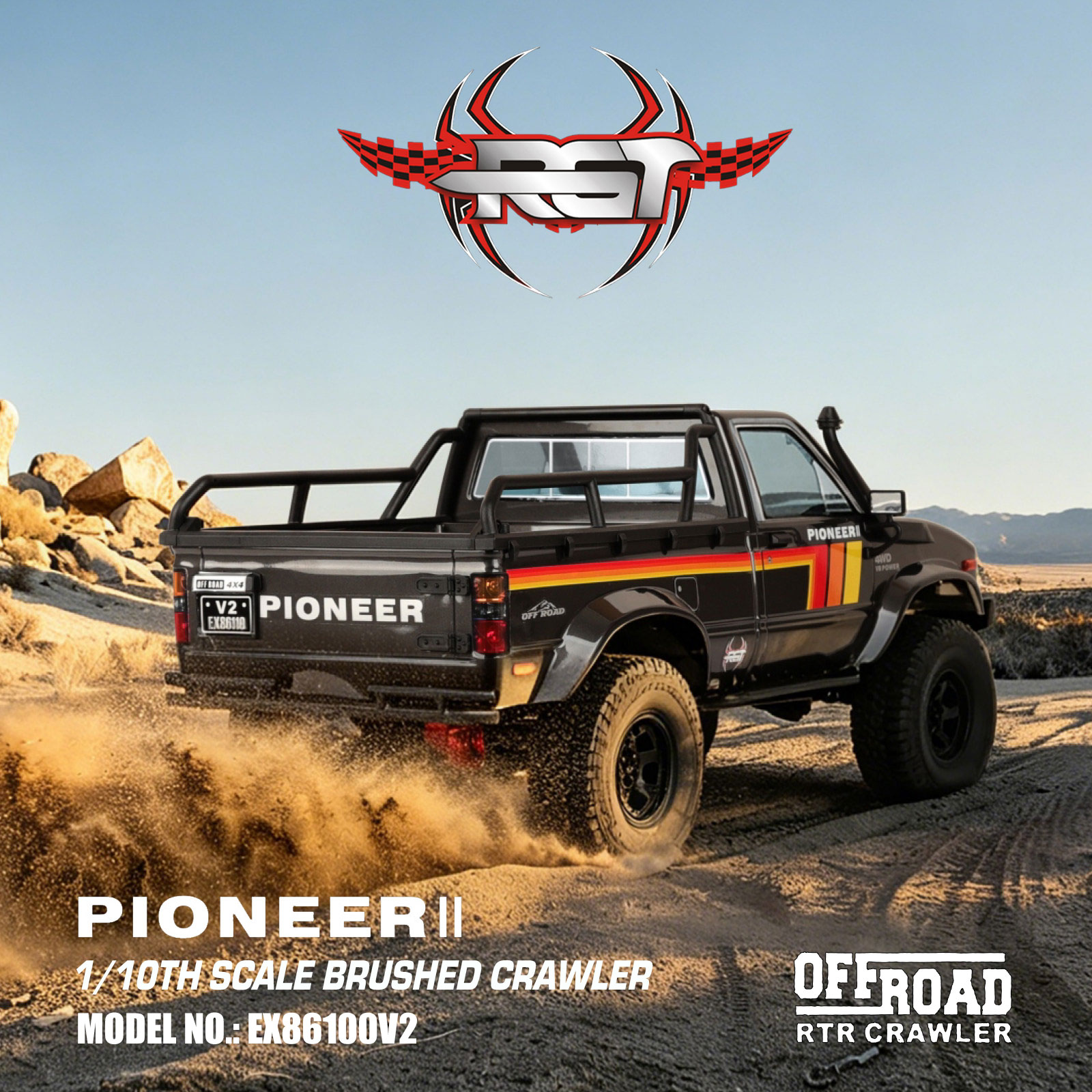 瑞泰 RGT EX86100V2 1:10 遙控攀爬車 PIONEER II 雙速