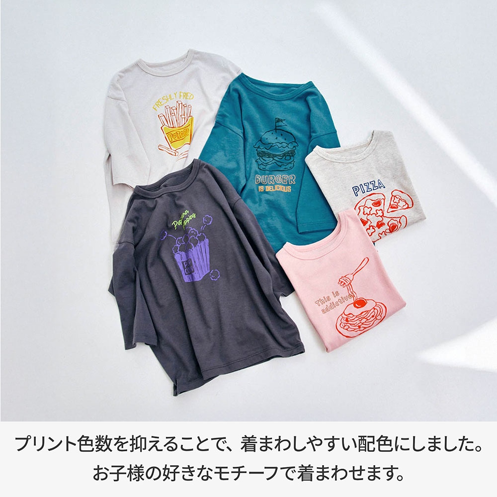 🆕【⭐訂購⭐】  🇯🇵日本直送 🌀輕鬆插圖風格 七分袖Tee(一套5件) 🌀 [PLBA-0026][260303]