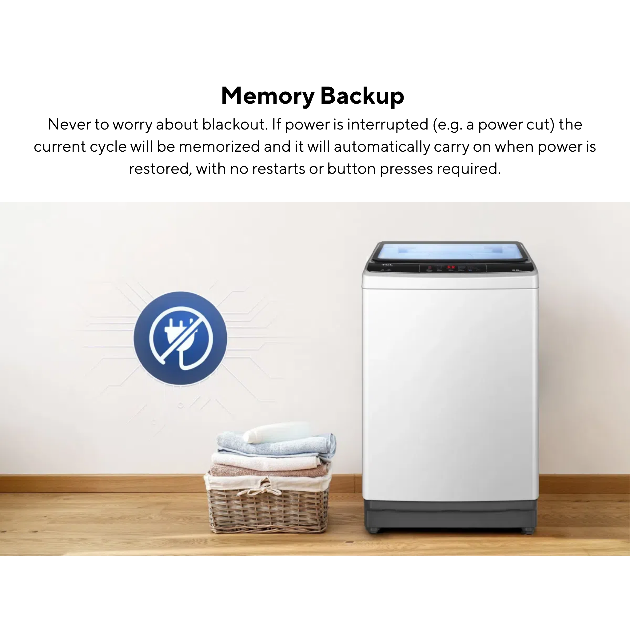 TCL 16kg Top Load Washing Machine (TWA160-F31G)