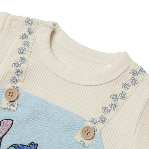 🇯🇵預訂 日本直送🇯🇵史迪仔刺繡貼花吊帶短袖包屁衣