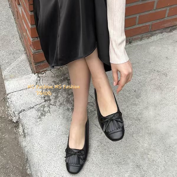 R6108 韓國🇰🇷真皮soso蝴蝶結鞋仔