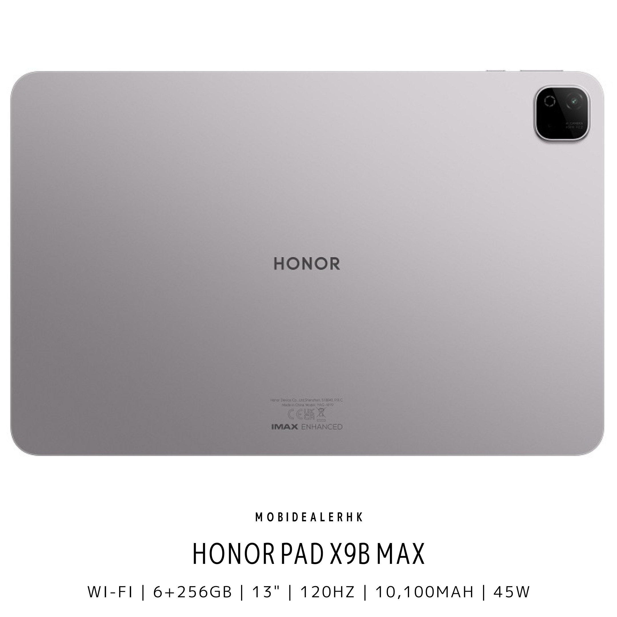 Honor Pad X9B Max | 榮耀 Pad X9b Max | WiFi | 平板電腦 | 13" 2.5K 護眼大屏 | 10100mAh 超大電池