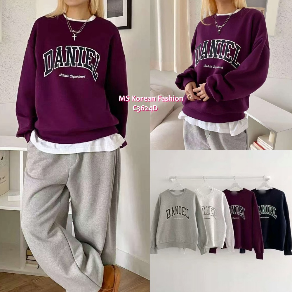 C3624 韓國🇰🇷靚色毛底衛衣