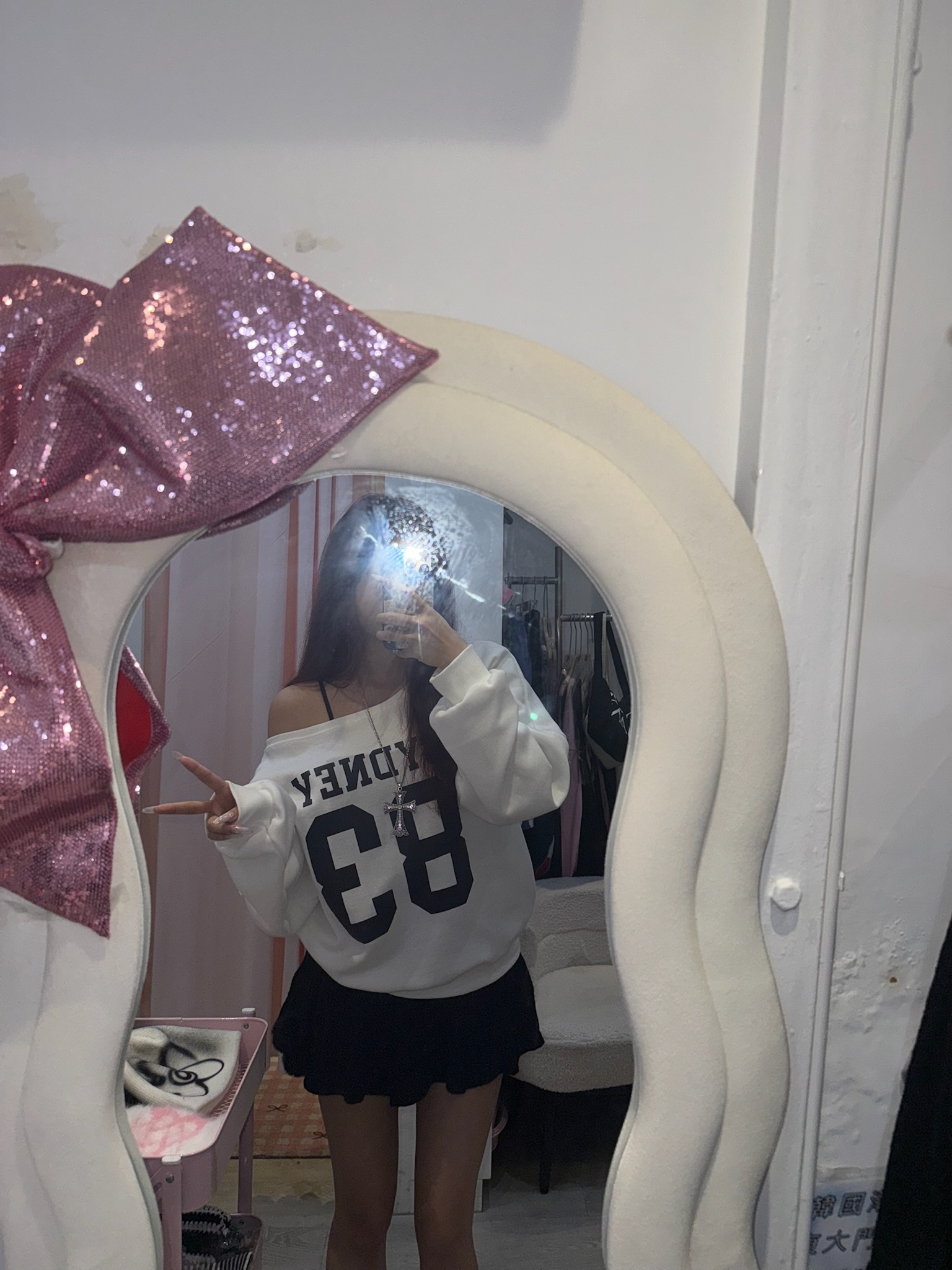 已售罄❌韓國83 oversized 露膊hoodie♠️