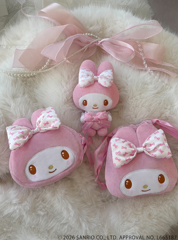 🎀【預訂】Pink My Melody Valentine's Day Drawstring Bag