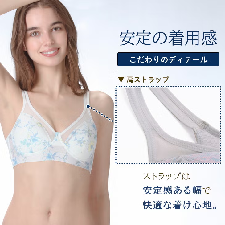 日本直送 BVD Cool Bra 花卉印花半截上衣（ M/L/LL）