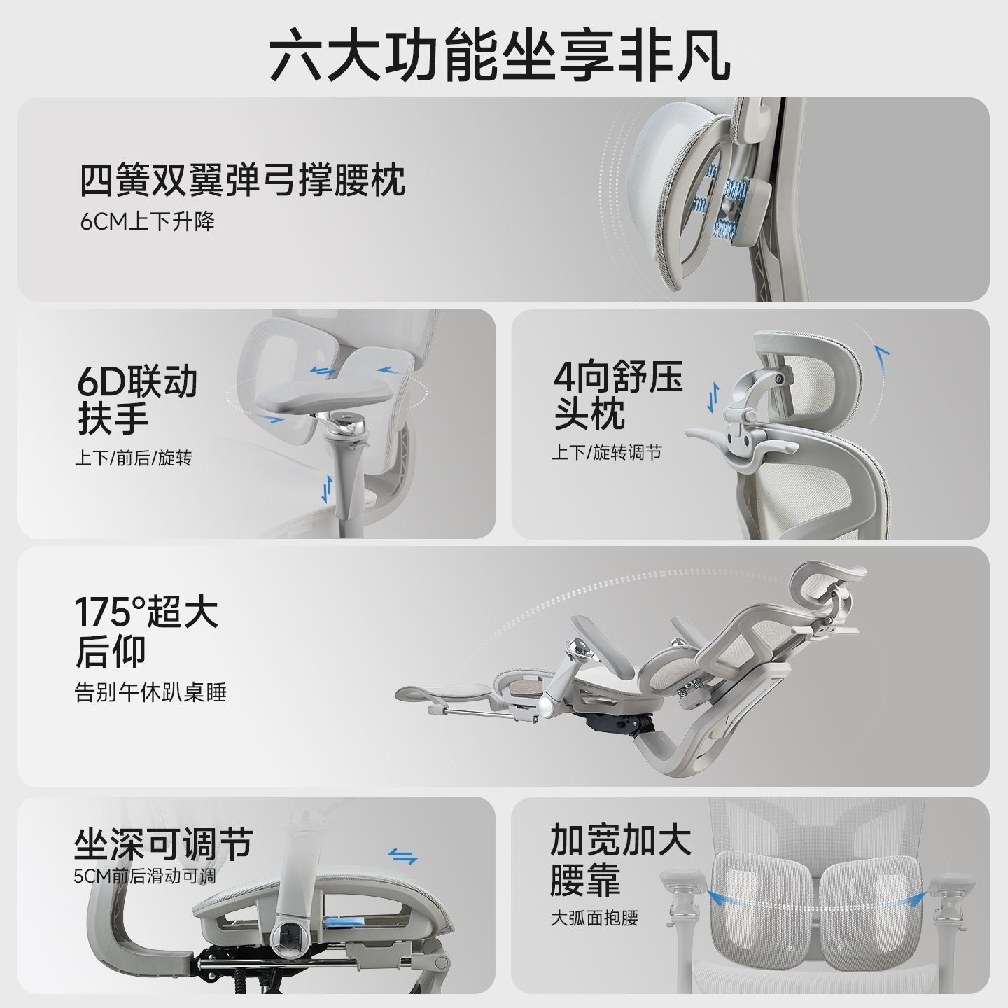  藝頌人體工學椅電腦椅大角度護腰老闆辦公座椅書房人工力學椅子‑chair