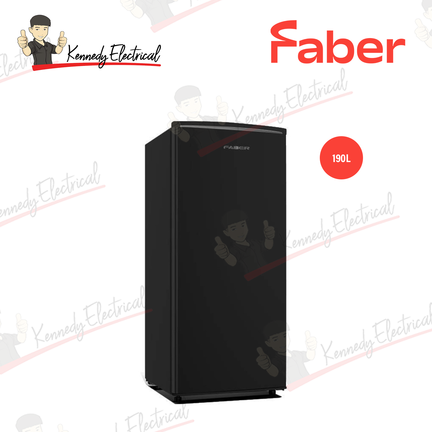 Faber 190L 1-Door Refrigerator LUSSO 191BK