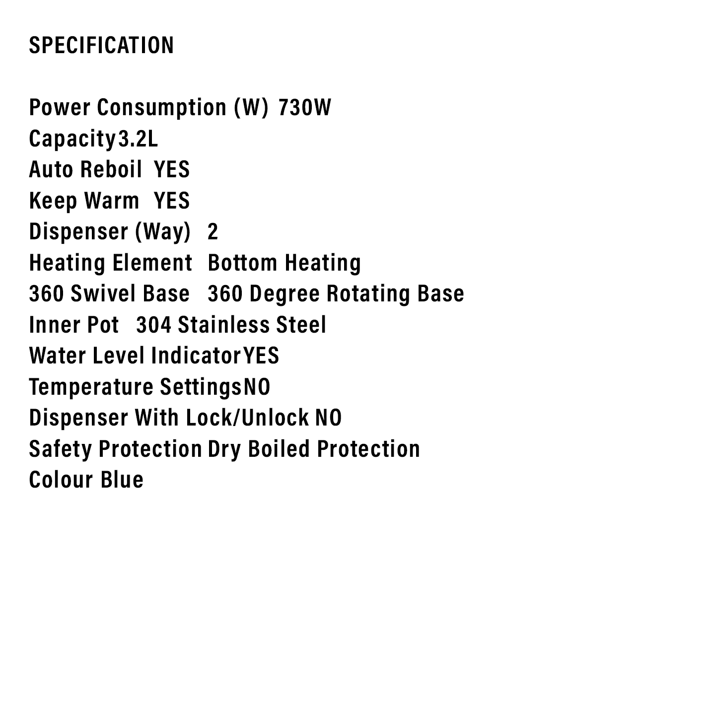 Elba 3.2L Thermo Pot (Blue) ETP-R3292(BL)